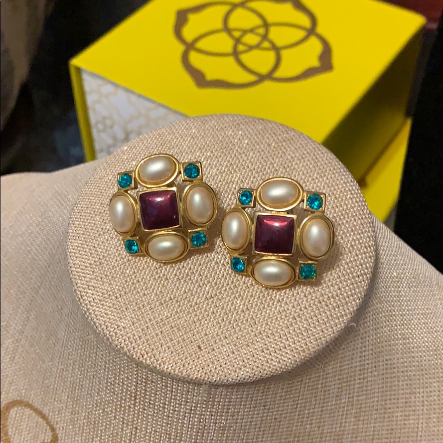 Obo Trafari Gorgeous Vintage Rhinestones Earrings